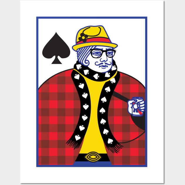 Hipster King of Spades Wall Art by deancoledesign